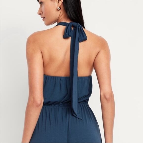 Old Navy tidewater Waist-Defined Halter Jumpsuit - Picture 8 of 14